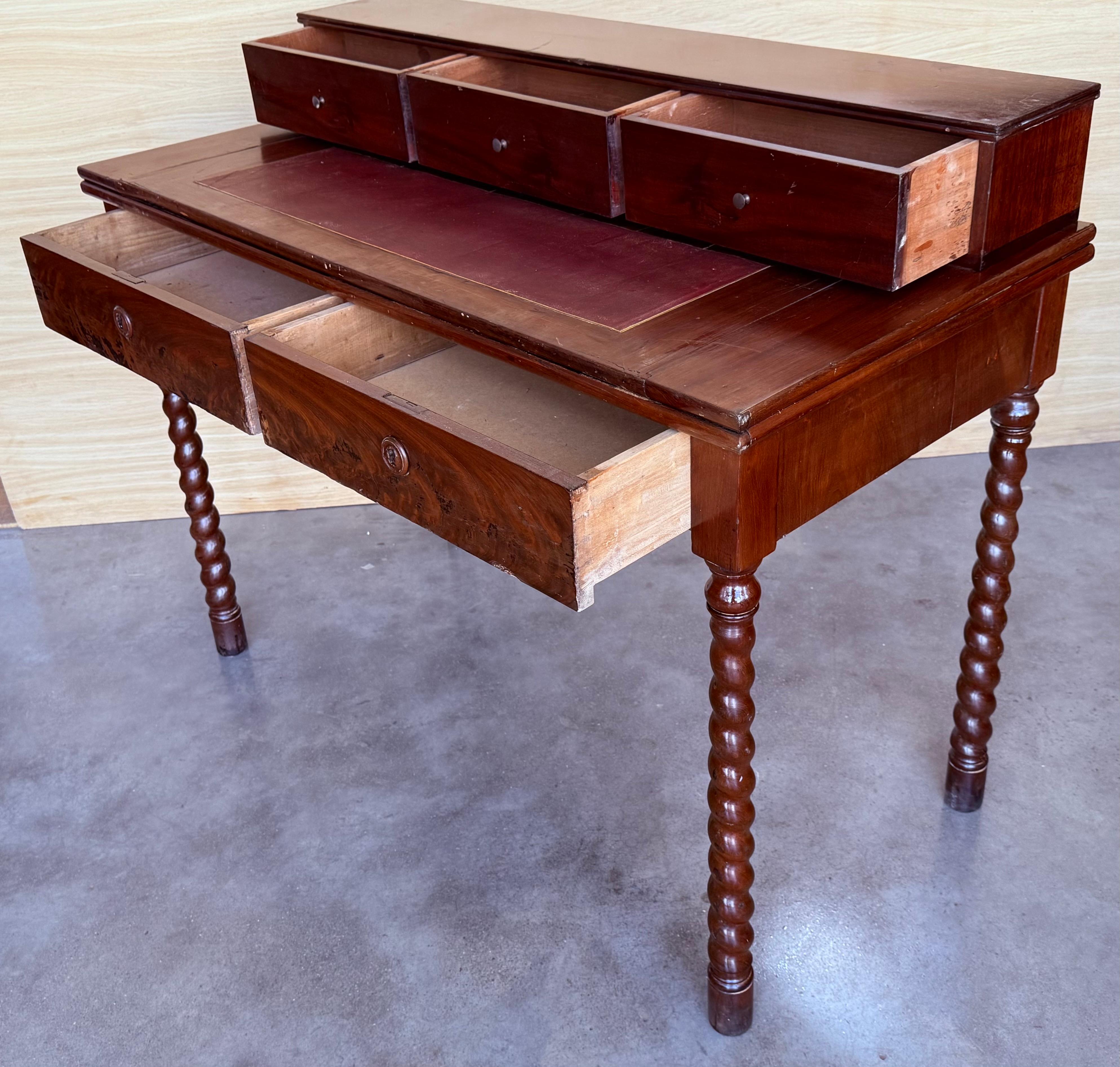Holz Bureau a Gradin/Schreibtischtisch aus der Mitte des 20. Jahrhunderts im Angebot 3