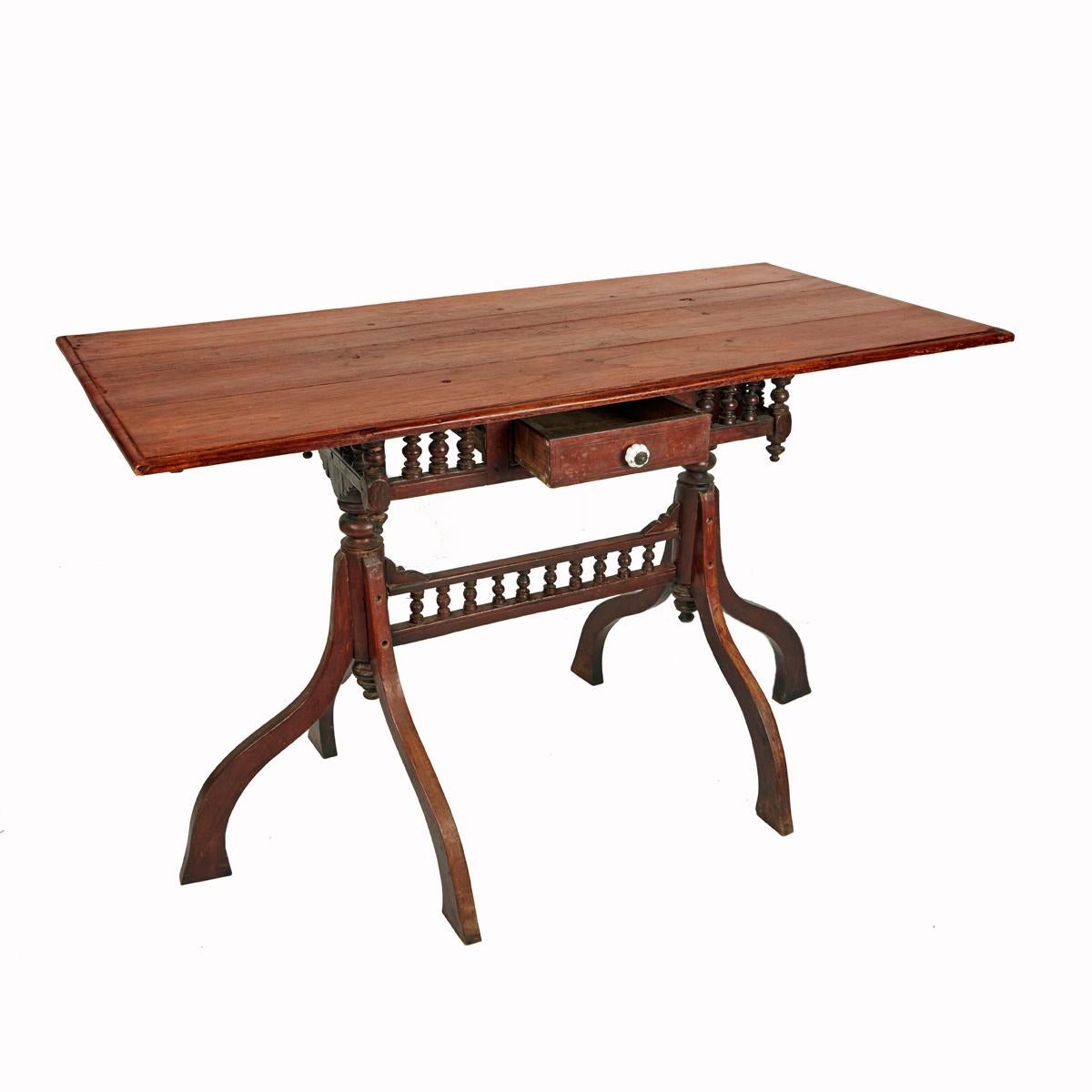 Mid 20th Century Wood Desk from Inle Lake, Myanmar 1