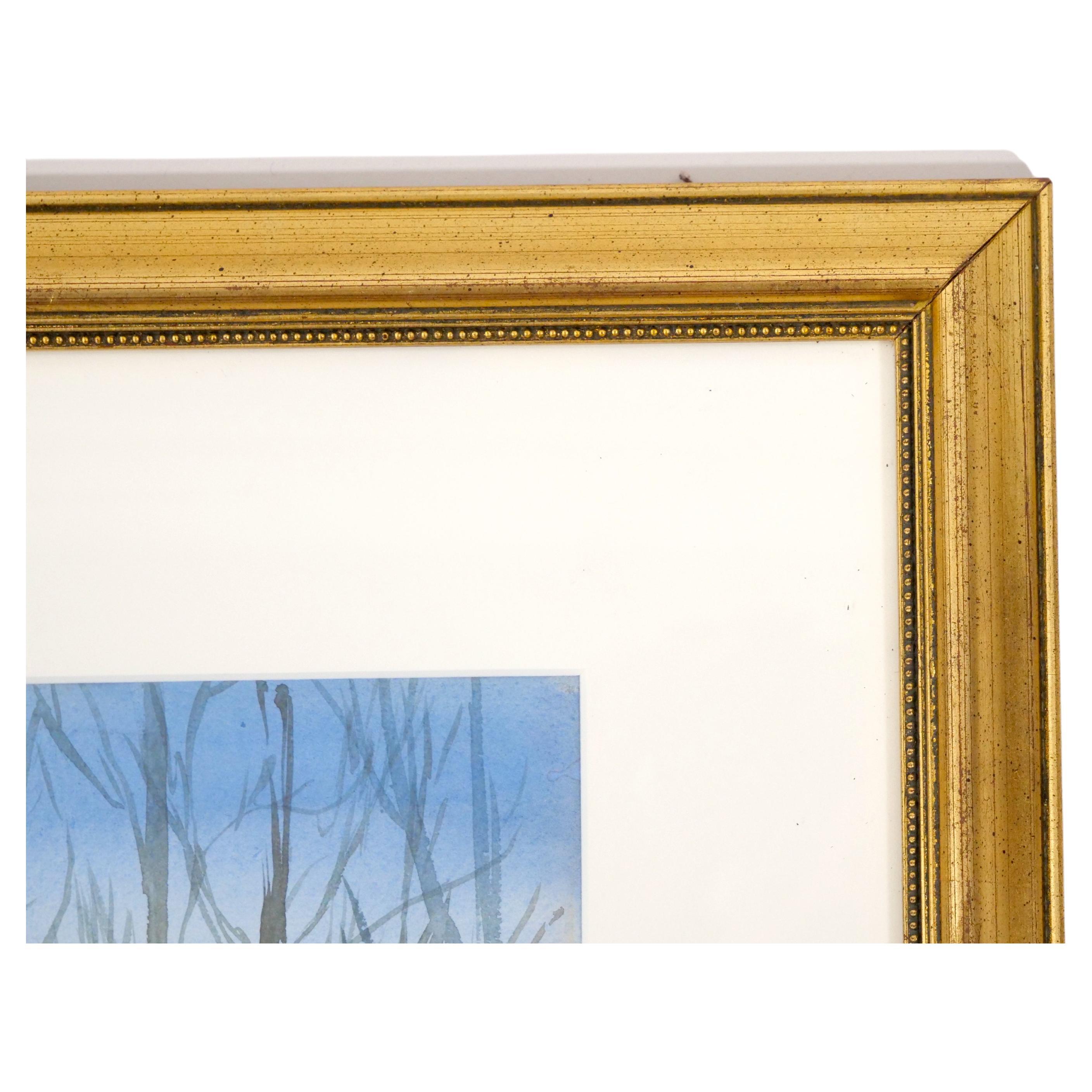 Mid-20th Century Wood Frame Decorative Water Color 5
