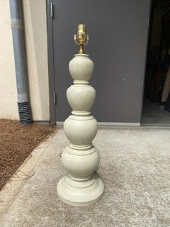 Mid-20th Century Wood Lamp, Custom Finish