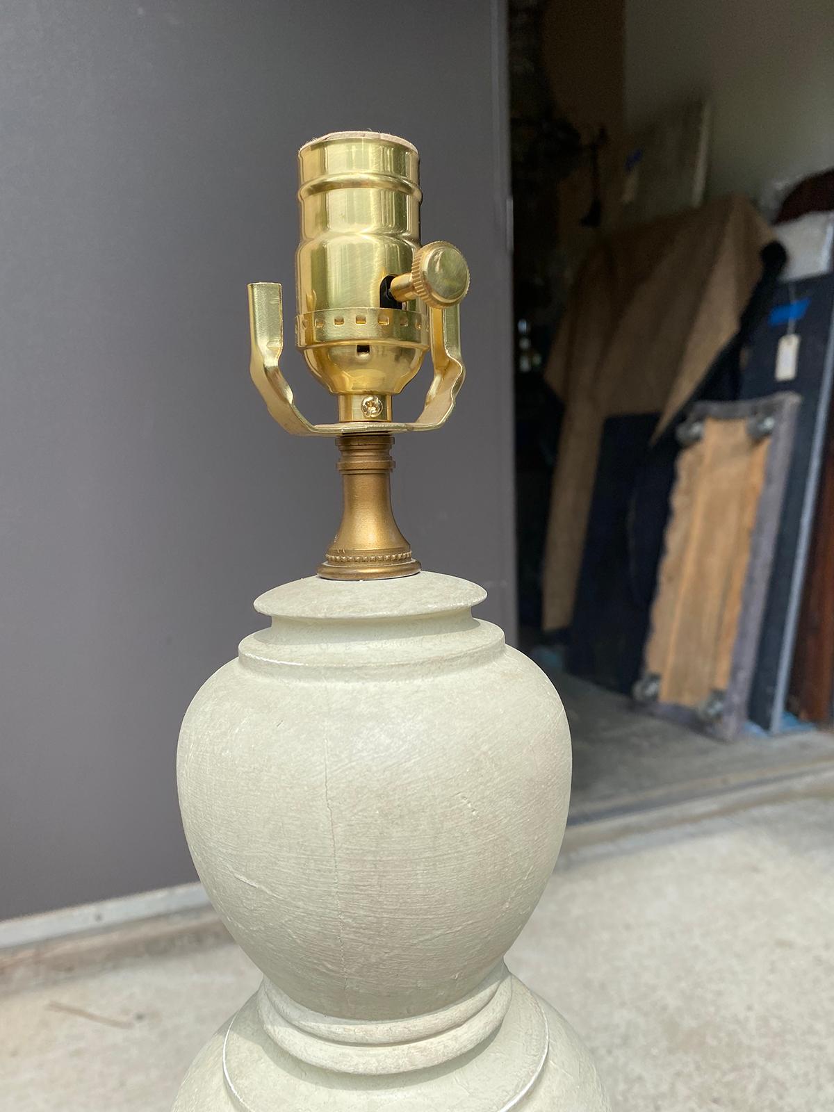 Mid-20th Century Wood Lamp, Custom Finish For Sale 2