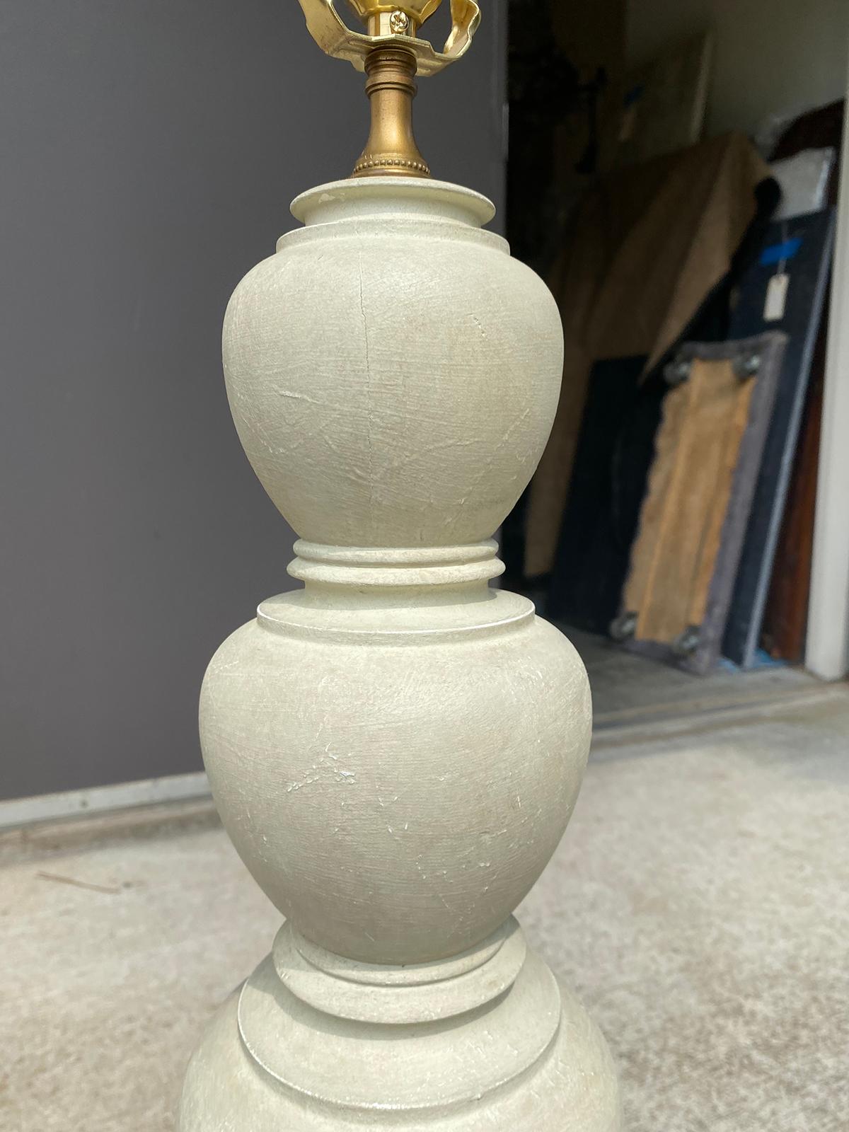 Mid-20th Century Wood Lamp, Custom Finish For Sale 3