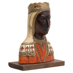 Mid-20th Century Wood Montserrat Virgin Statue