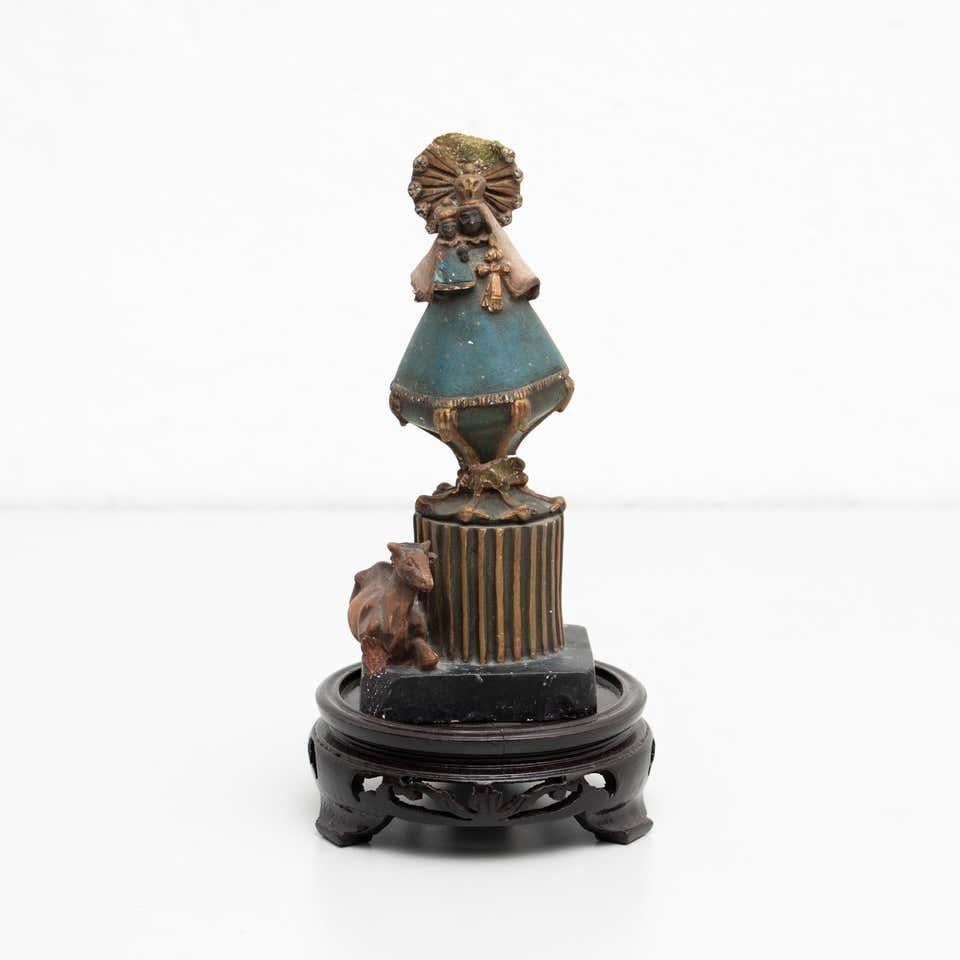 Mitte des 20. Jahrhunderts Wood Virgin Statue (Moderne der Mitte des Jahrhunderts) im Angebot