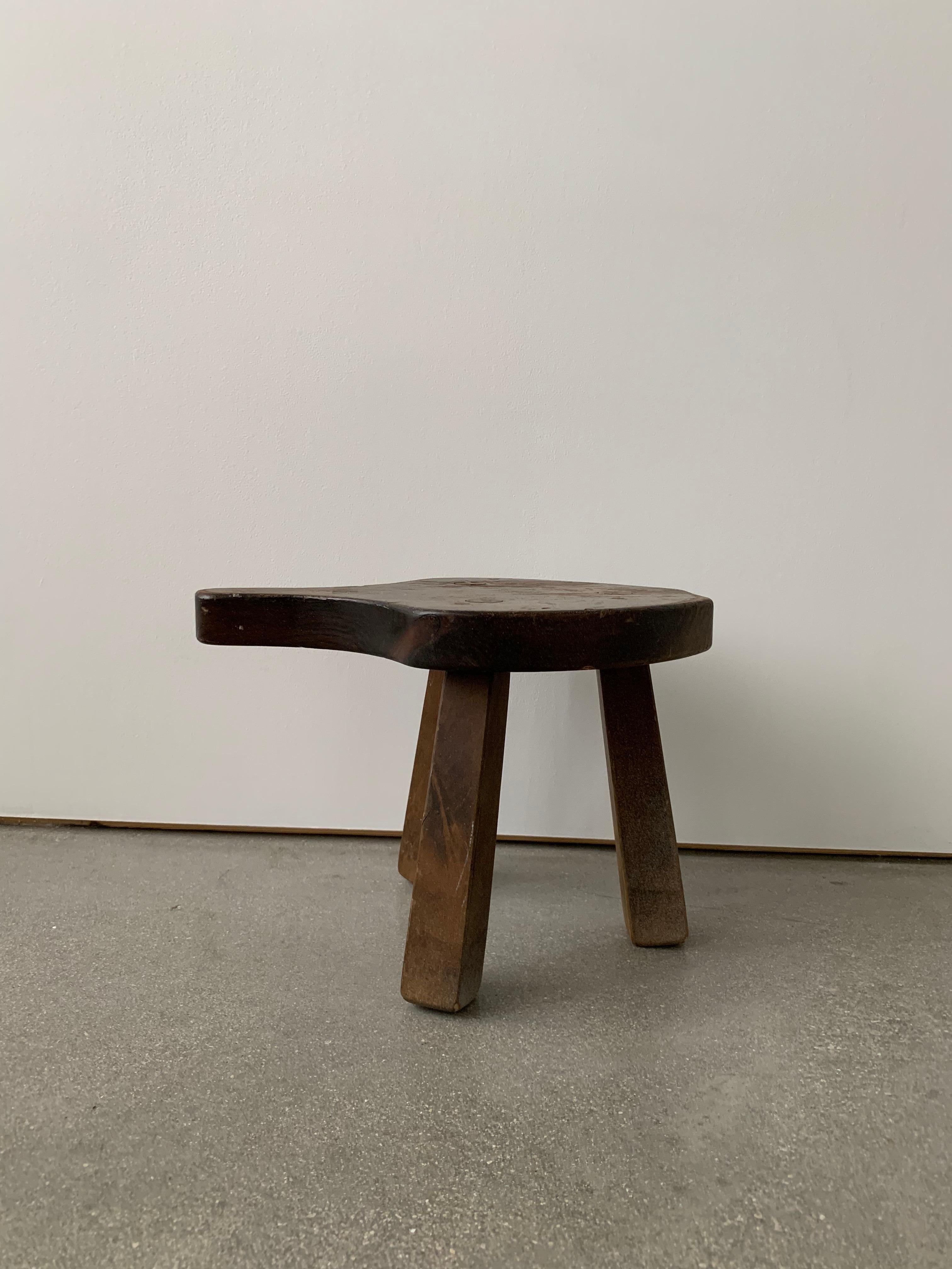Mid 20th Century Wooden Handled Milking Stool at 1stDibs