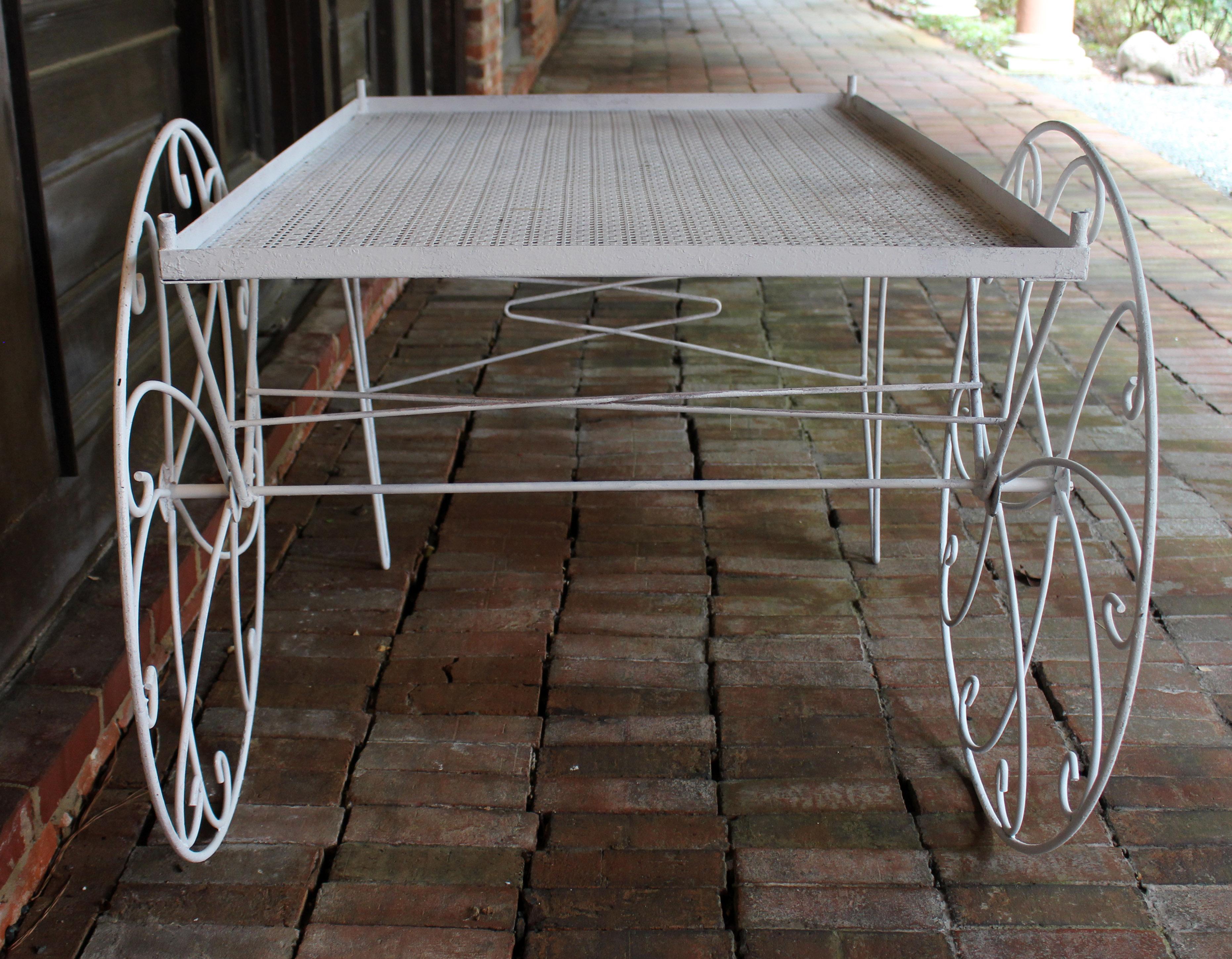 Victorian Mid-20th Century Wrought Iron Garden Cart For Sale