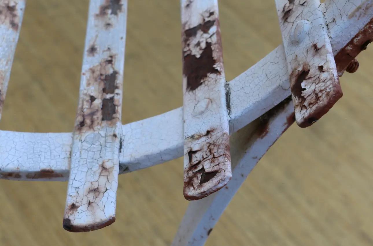 Mid 20th Century Wrought Iron Outdoor Bench For Sale 7