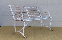 Mid 20th Century Wrought Iron Outdoor Bench