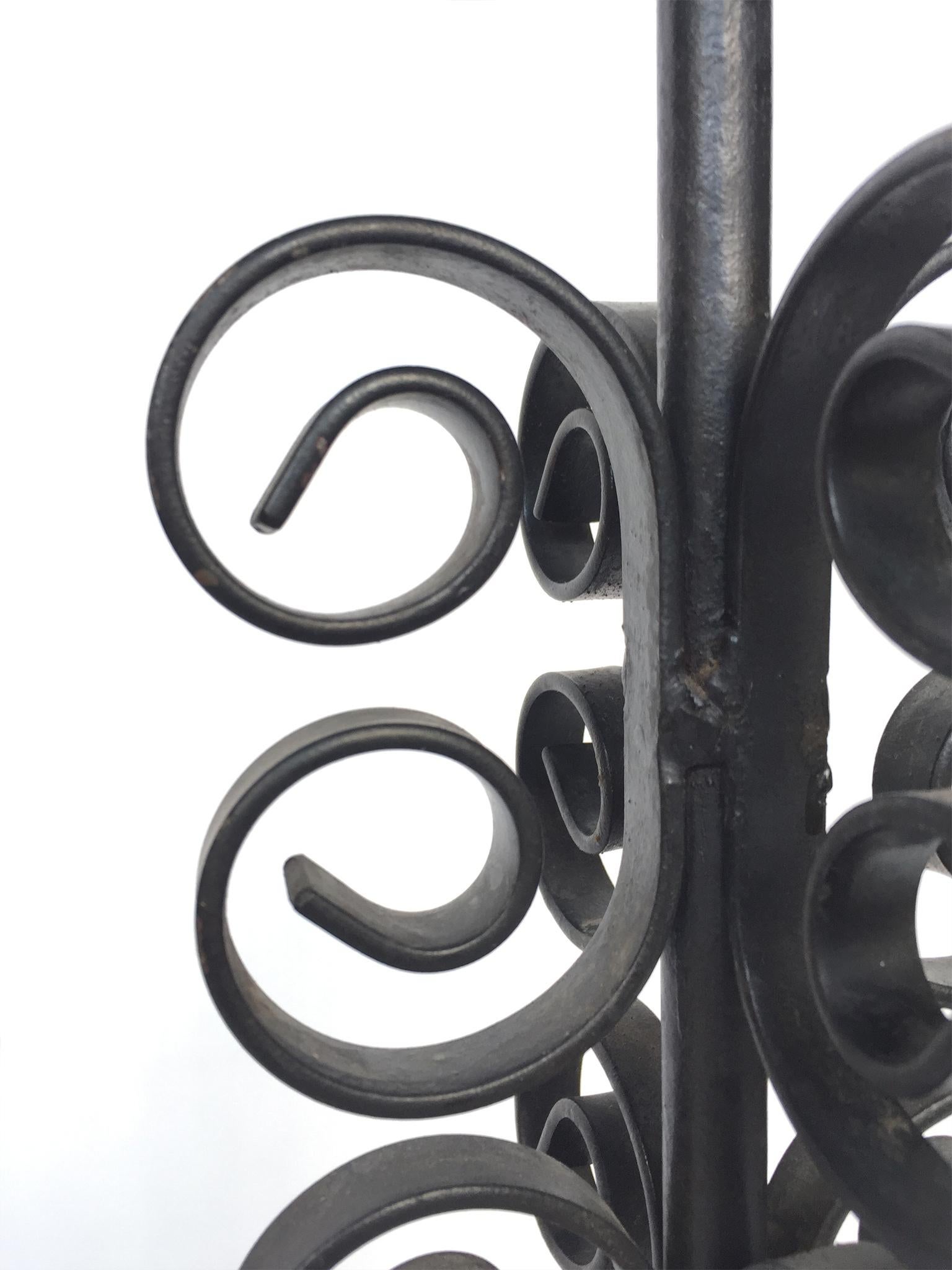 Mid-20th Century Wrought Iron Table Lamp in the Style of Paul Kiss 3