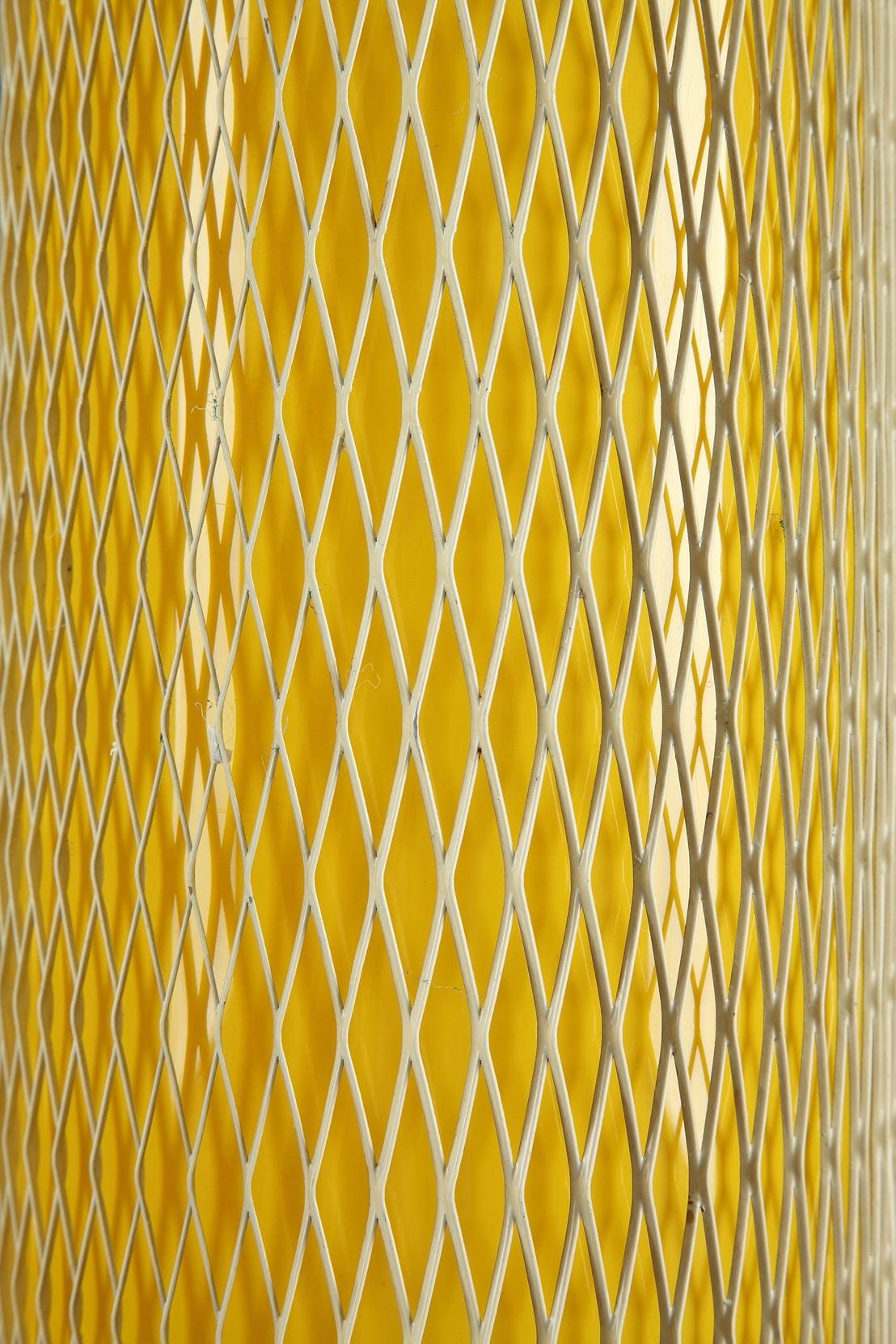 French Mid-20th Century Yellow Plastic Floor Lamp