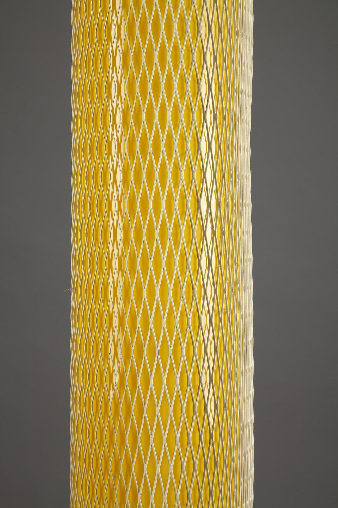 Mid-20th Century Yellow Plastic Floor Lamp In Good Condition In Paris, FR