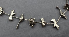 Mid-20th century Zuni or Navajo Sterling Silver Fetish Necklace