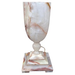 Mid 20th Centuy Onyx Marble Urn Form Table Lamp