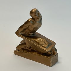 Mid-20th Gold-Colored "Sisu" Plaster Sculpture by Yrjö Liipola, Finland