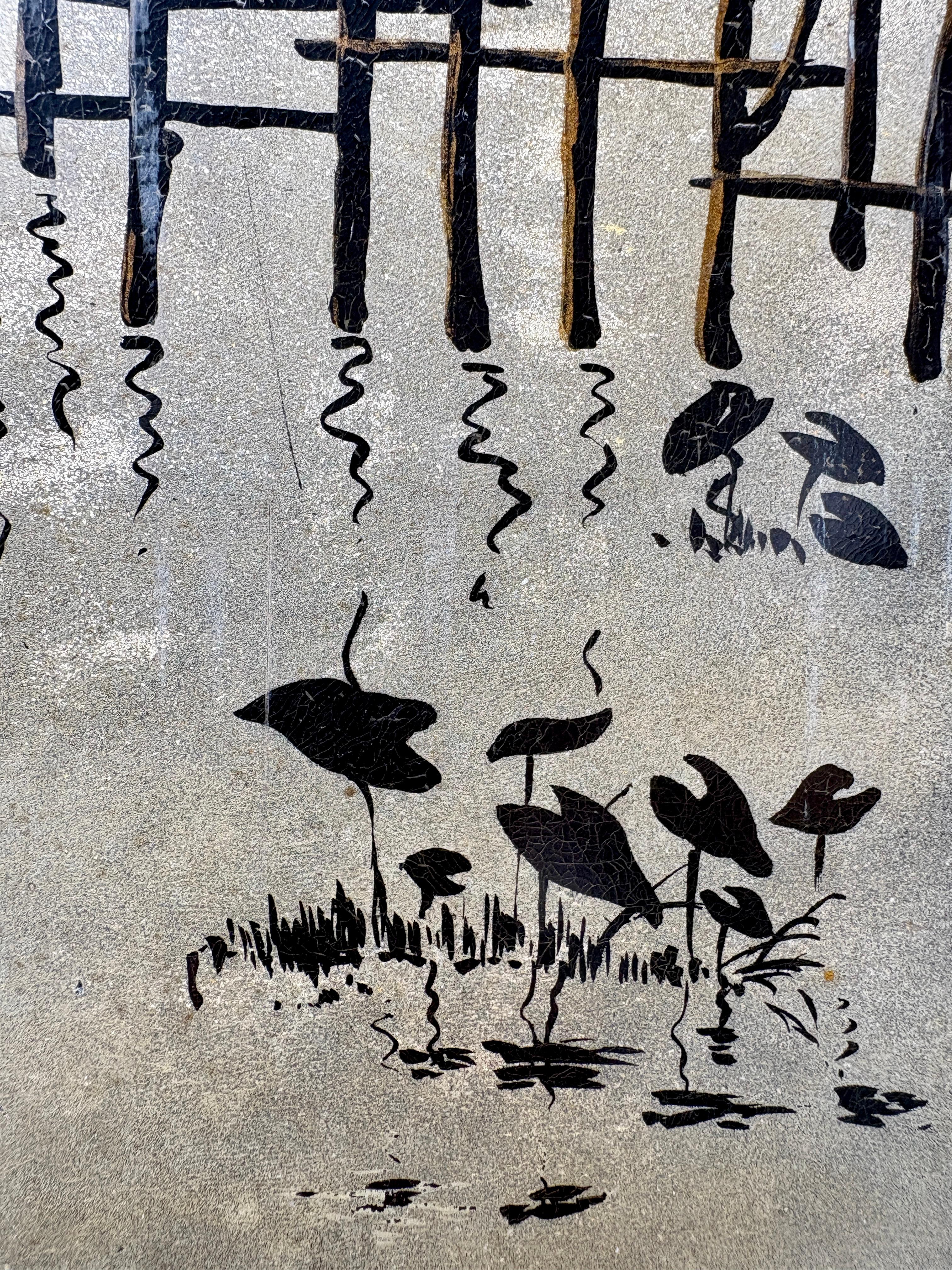 Vietnamesische Lacktafel aus der Mitte des 20. Jahrhunderts von Nguyen Thanh-Ley im Angebot 4