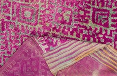 Mid-20th Century Vintage Geometric Purple Moroccan Wool Rug