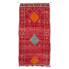 Mid-20th Retro Moroccan Wool Scatter Rug