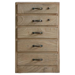 mid 20th Japanese vintage small Tansu, wabi sabi box chest of drawers japandi