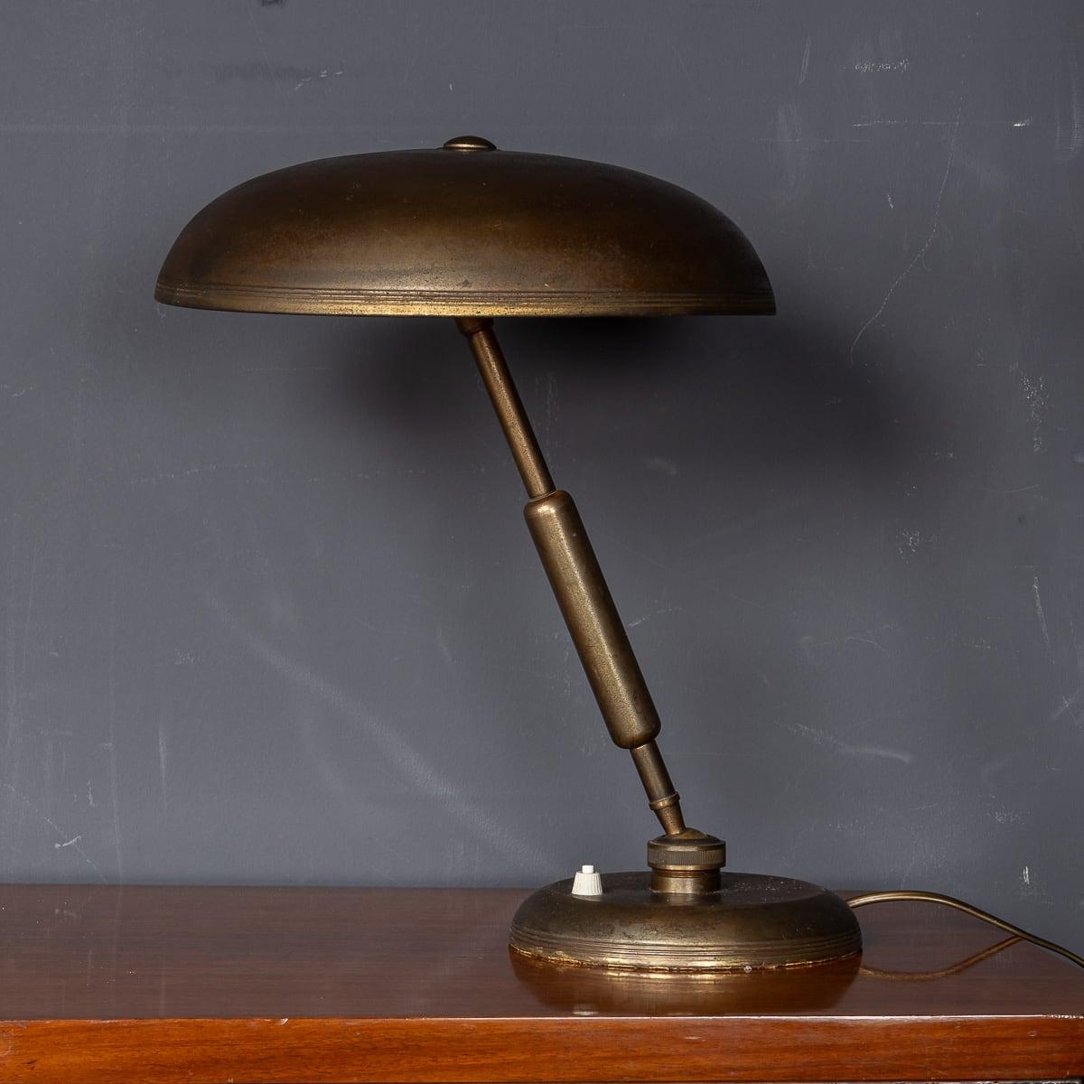 Other Mid 20thC Bronze Adjustable Table Lamp Attributed To Giovanni Michelucci c.1945 For Sale