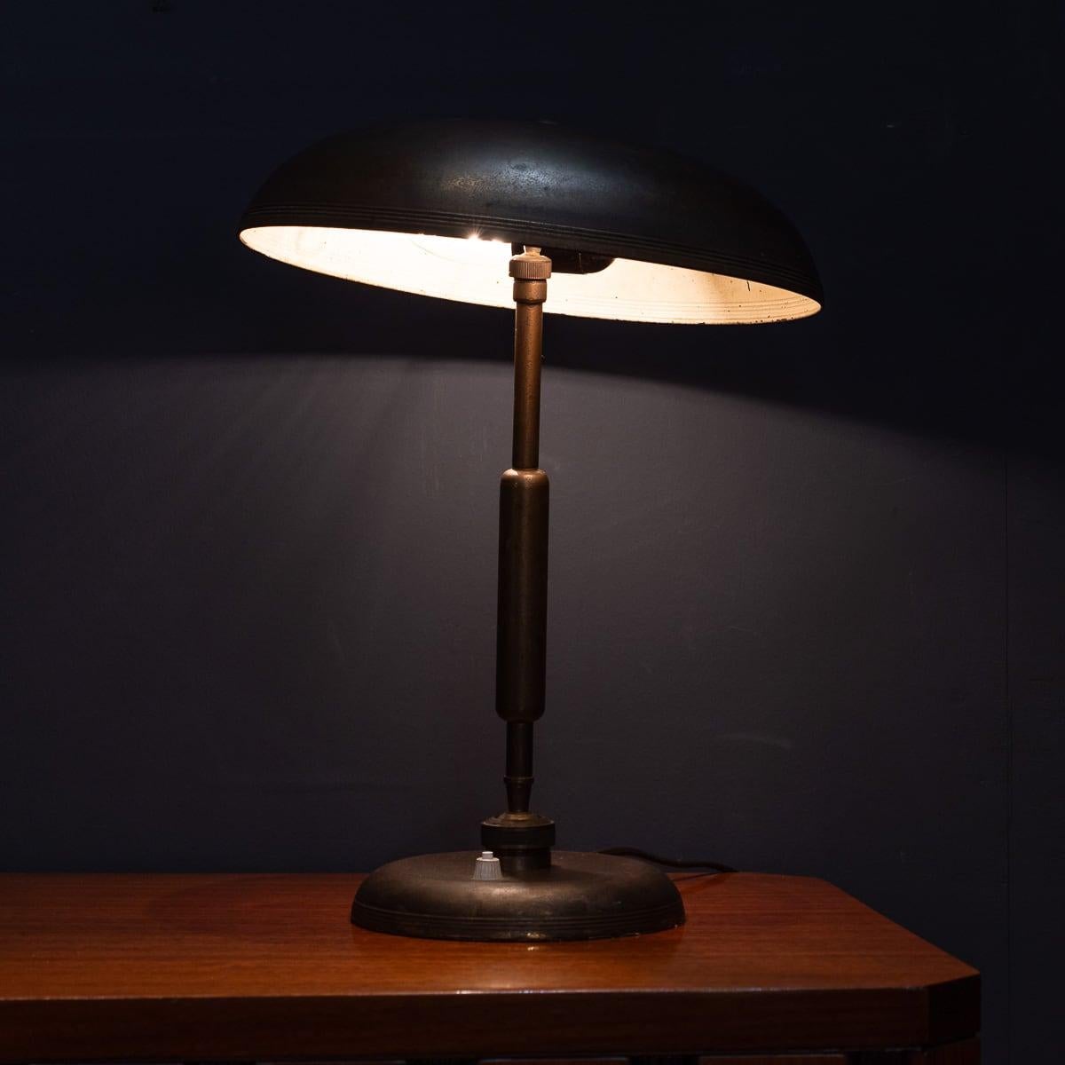 20th Century Mid 20thC Bronze Adjustable Table Lamp Attributed To Giovanni Michelucci c.1945 For Sale