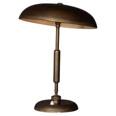 Verstellbare Bronze-Tischlampe aus der Mitte des 20. Jahrhunderts, Giovanni Michelucci zugeschrieben um1945