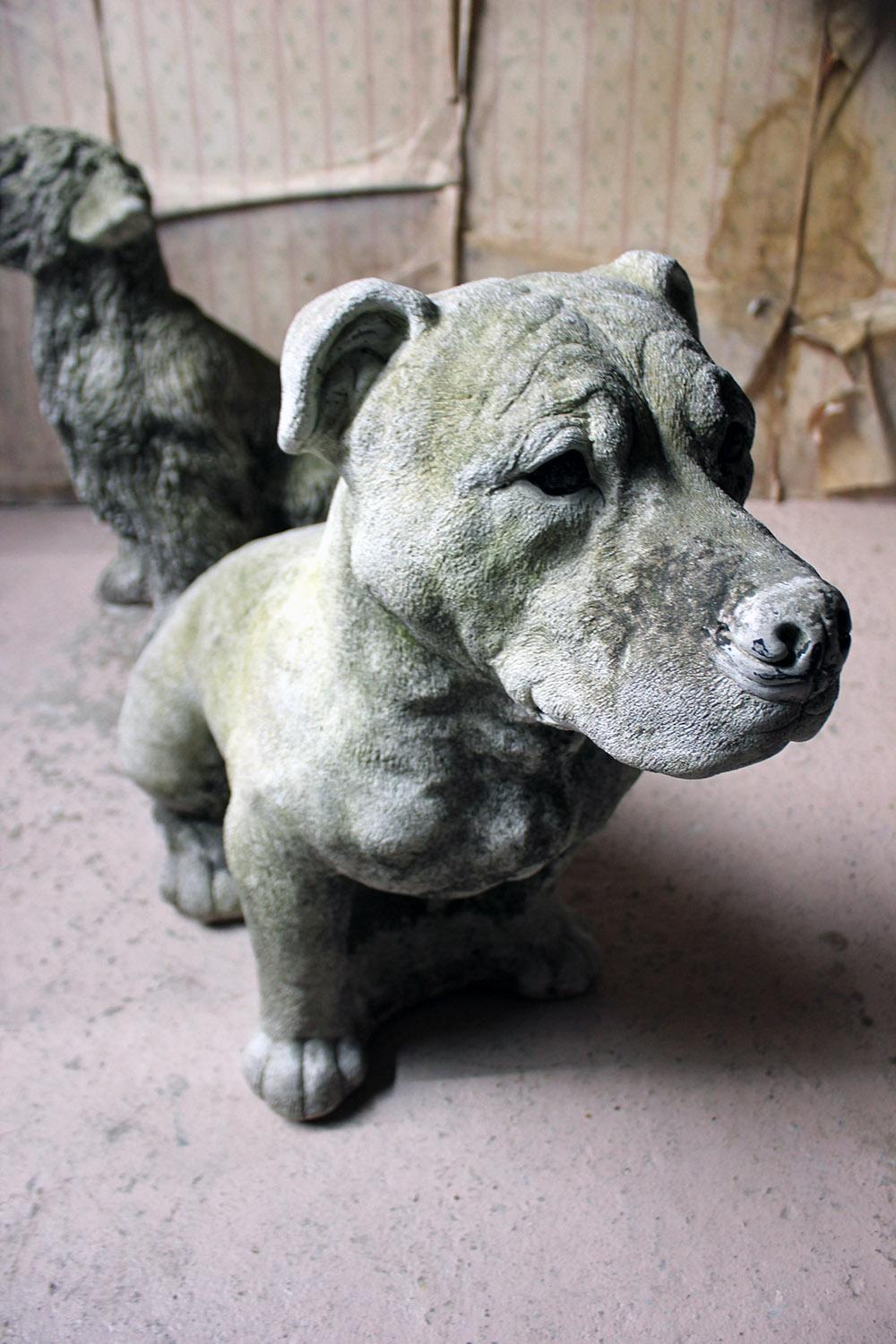 mastiff garden statue