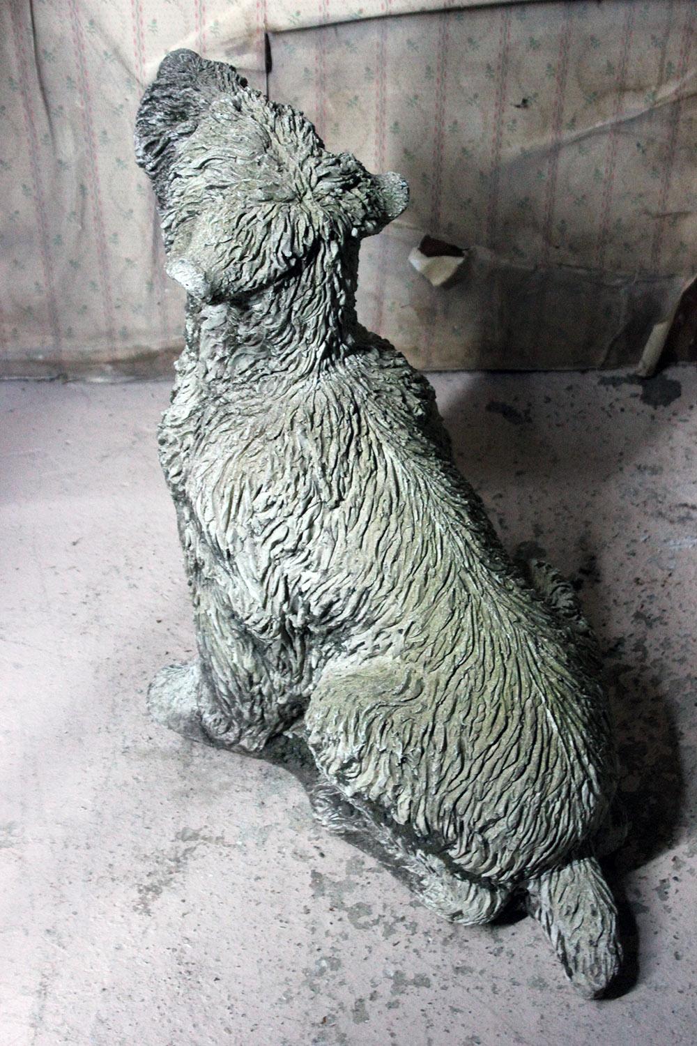 Mid-20th Century Cast Composition Stone Wheaten Terrier 2