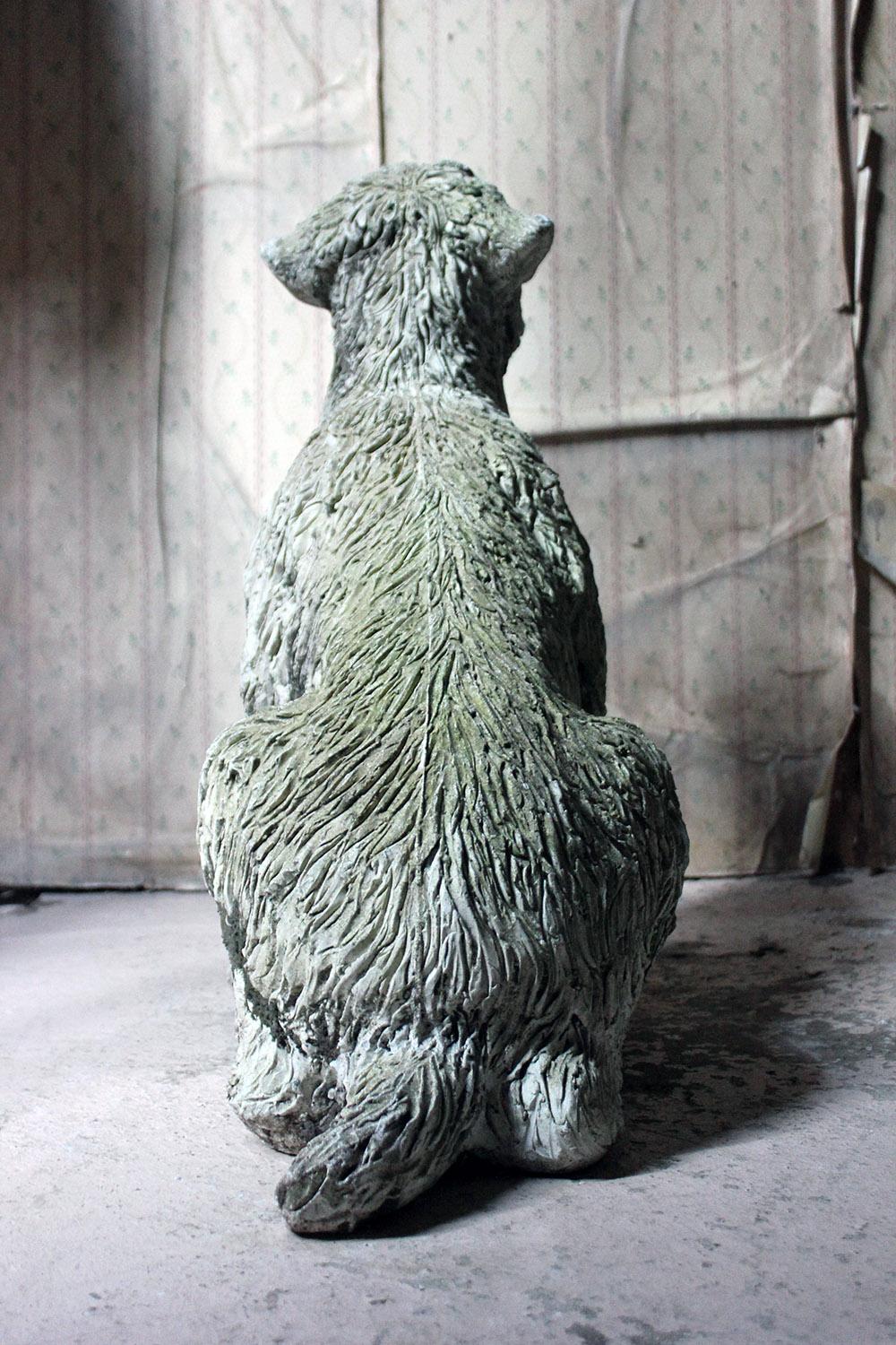 Mid-20th Century Cast Composition Stone Wheaten Terrier 3