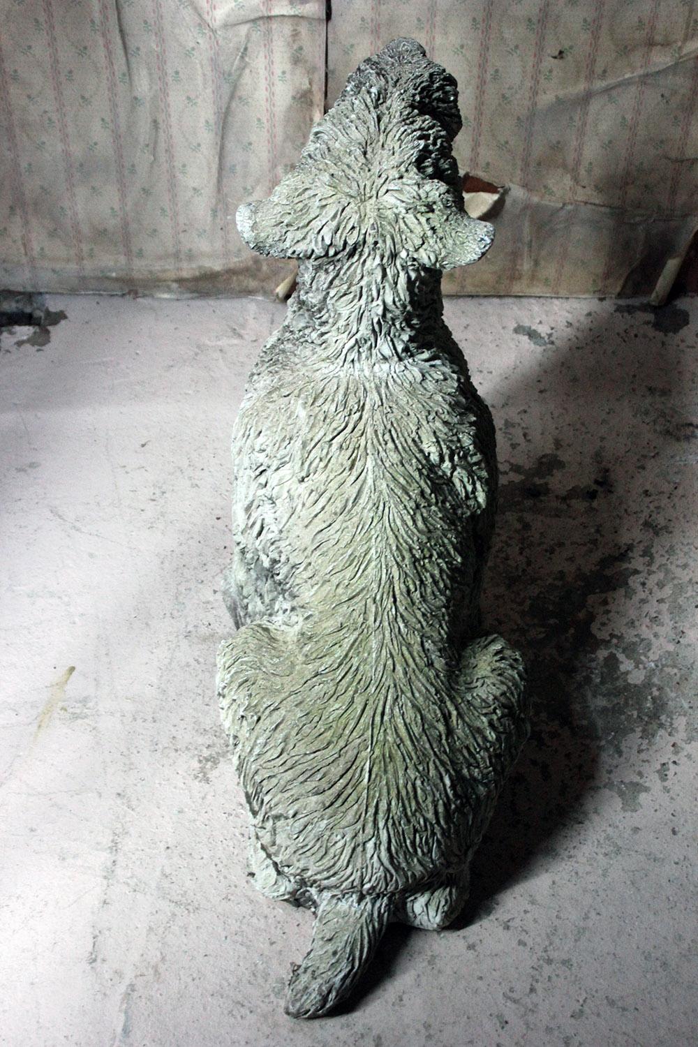 Mid-20th Century Cast Composition Stone Wheaten Terrier 4