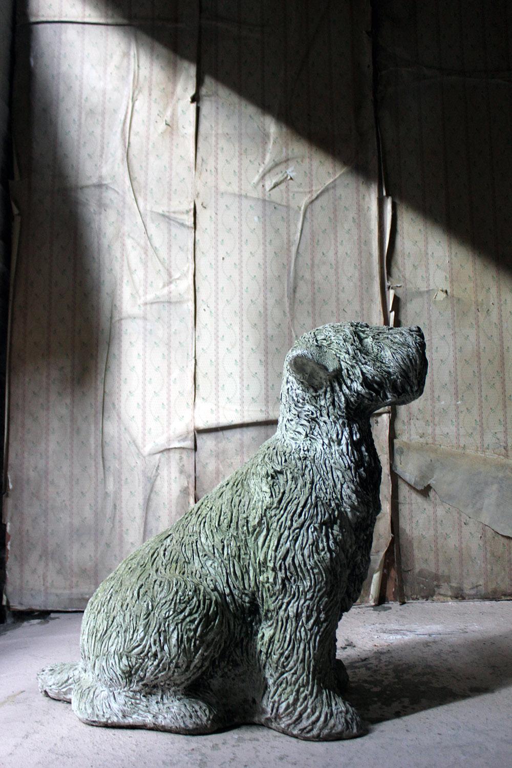 Mid-20th Century Cast Composition Stone Wheaten Terrier 6