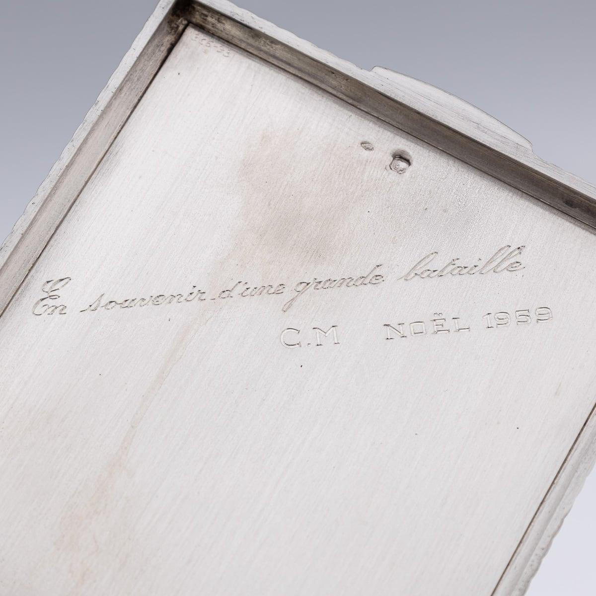 Plata maciza francesa de mediados del siglo XX y oro de 18 quilates, caja de nácar, Dunhill c.1950 en venta 6