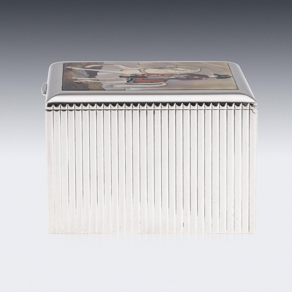 Plata maciza francesa de mediados del siglo XX y oro de 18 quilates, caja de nácar, Dunhill c.1950 Oro en venta