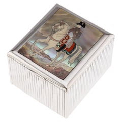 Mid 20thC French Solid Silver & 18K Gold, Mother Of Pearl Box, Dunhill c.1950