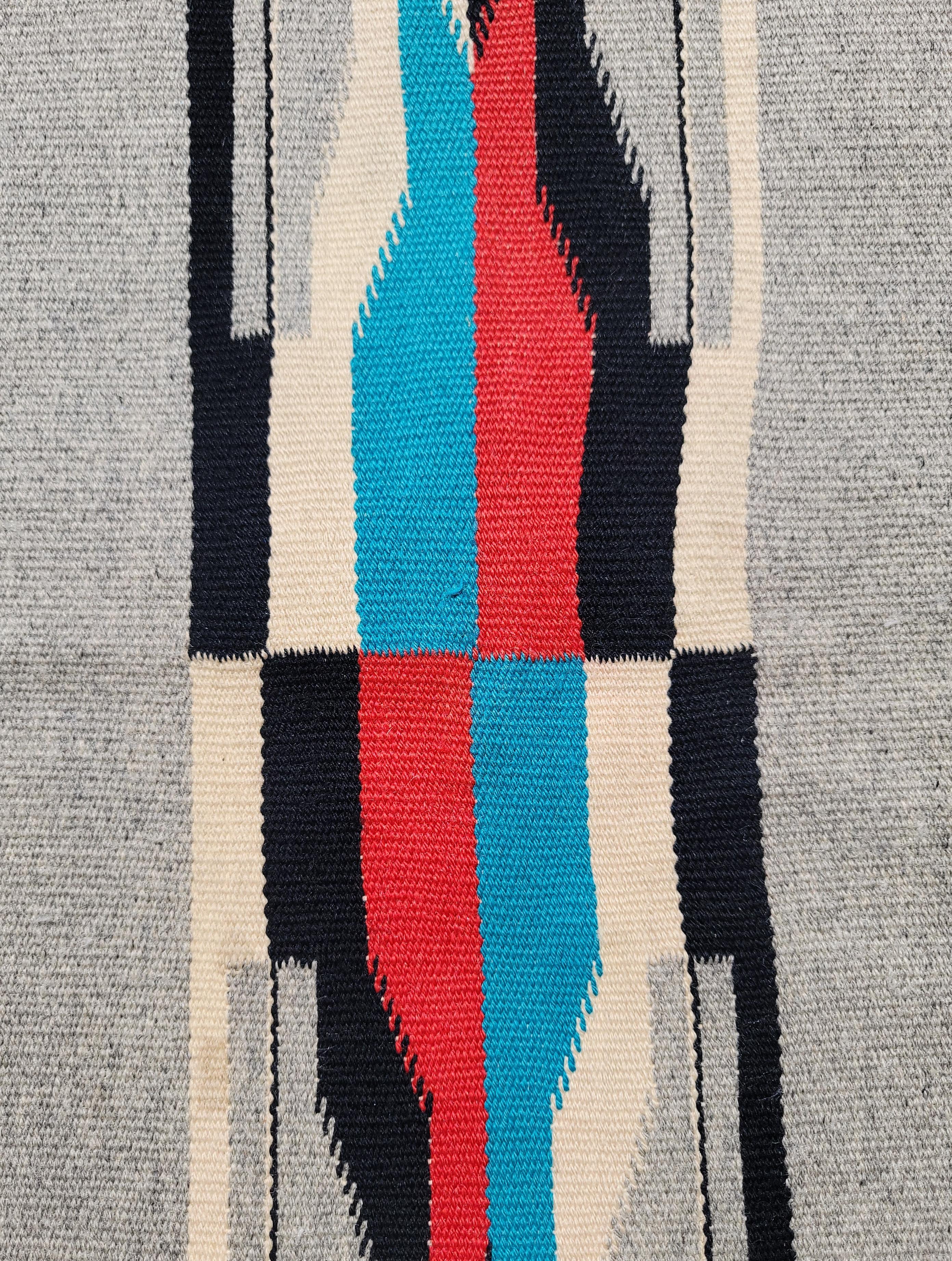 American Mid 20thc Mexican Wool Serape Rug For Sale