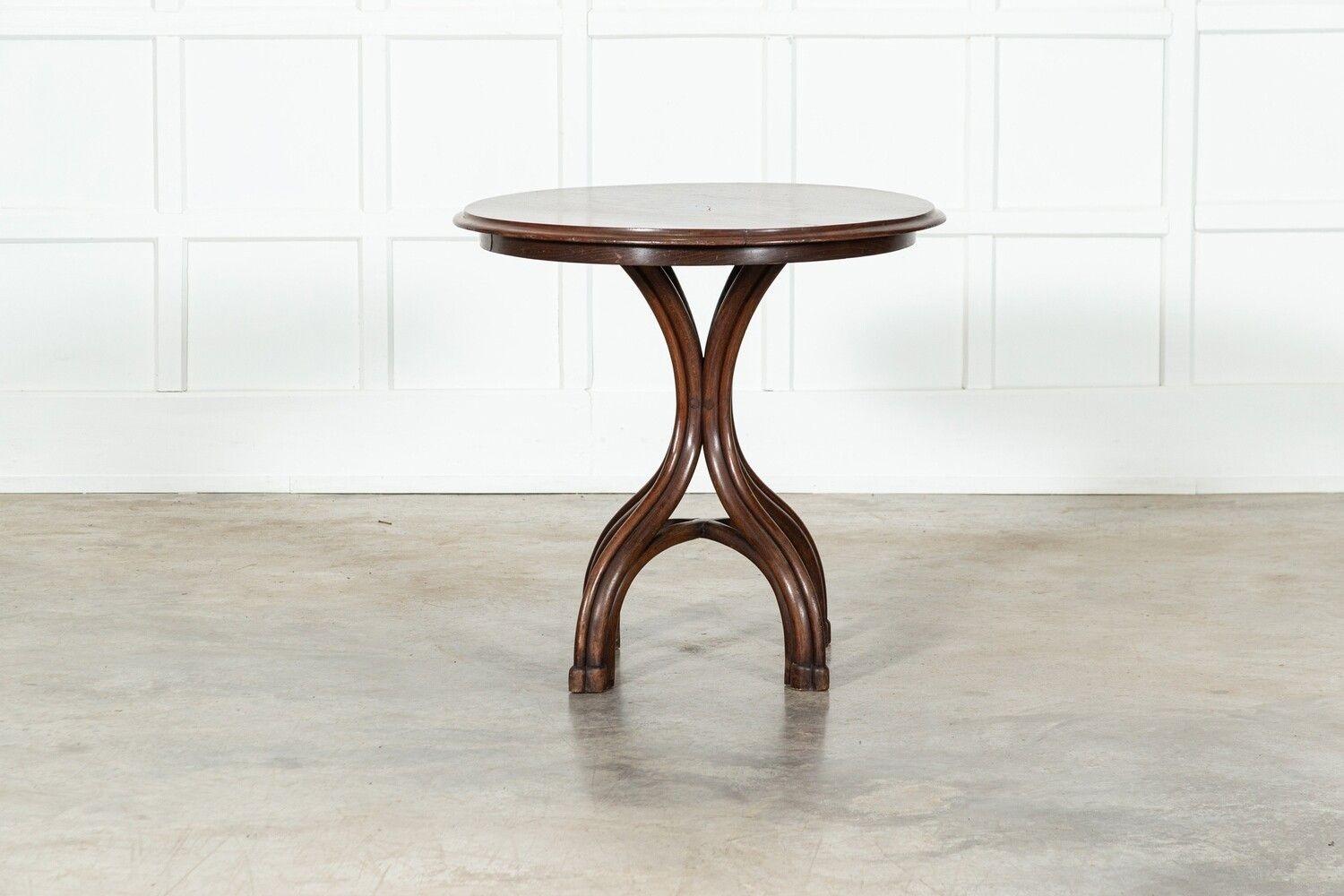 Mid 20thC Michael Thonet Mahogany Top Bistro Table For Sale 5