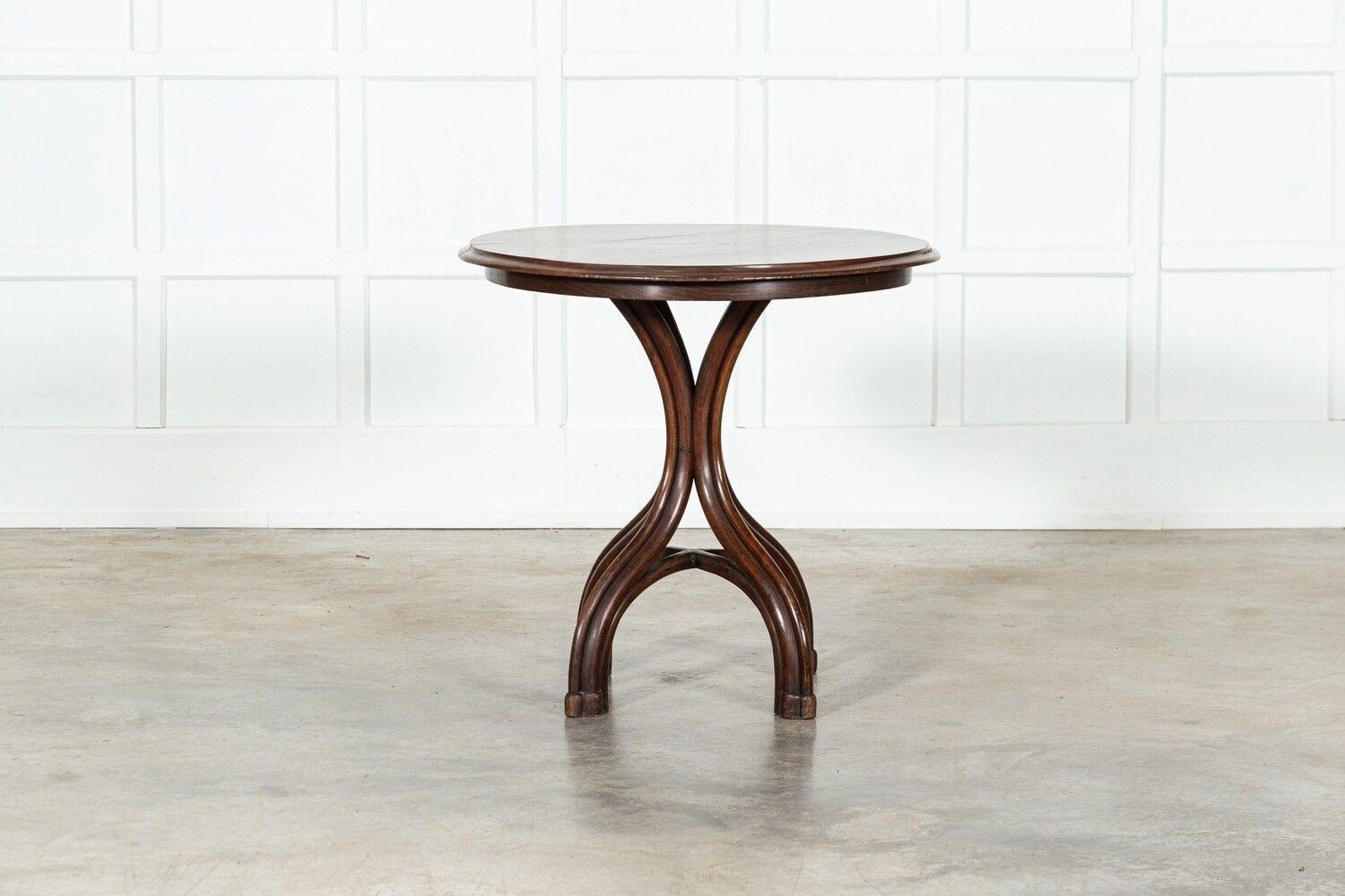 Mid 20thC Michael Thonet Mahogany Top Bistro Table For Sale 9