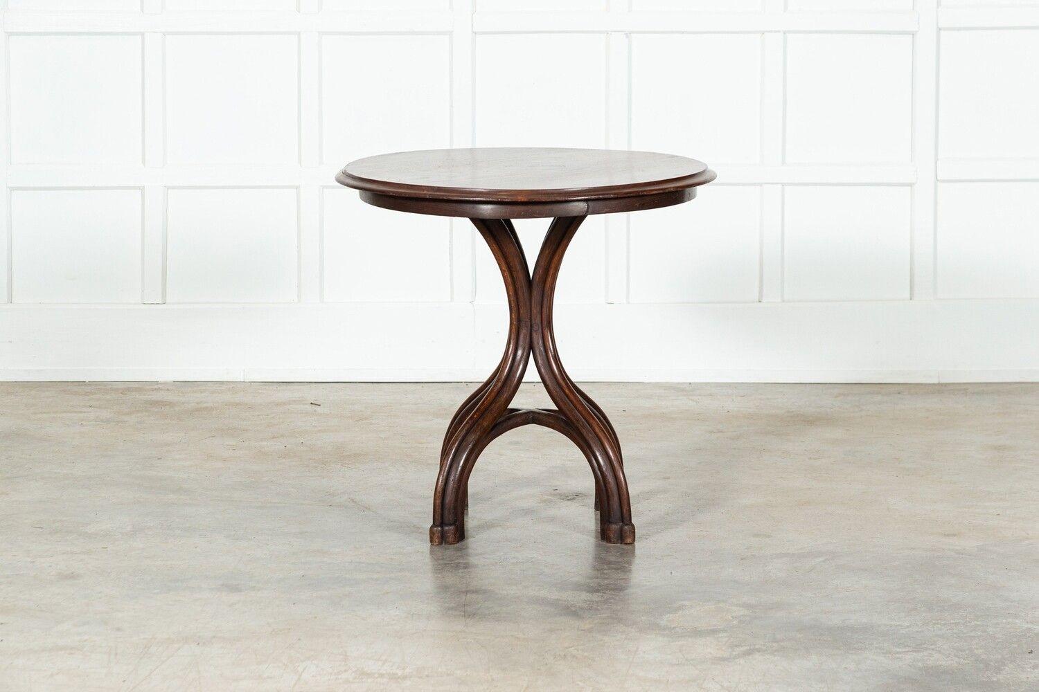 Mid 20thC Michael Thonet Mahogany Top Bistro Table For Sale 11