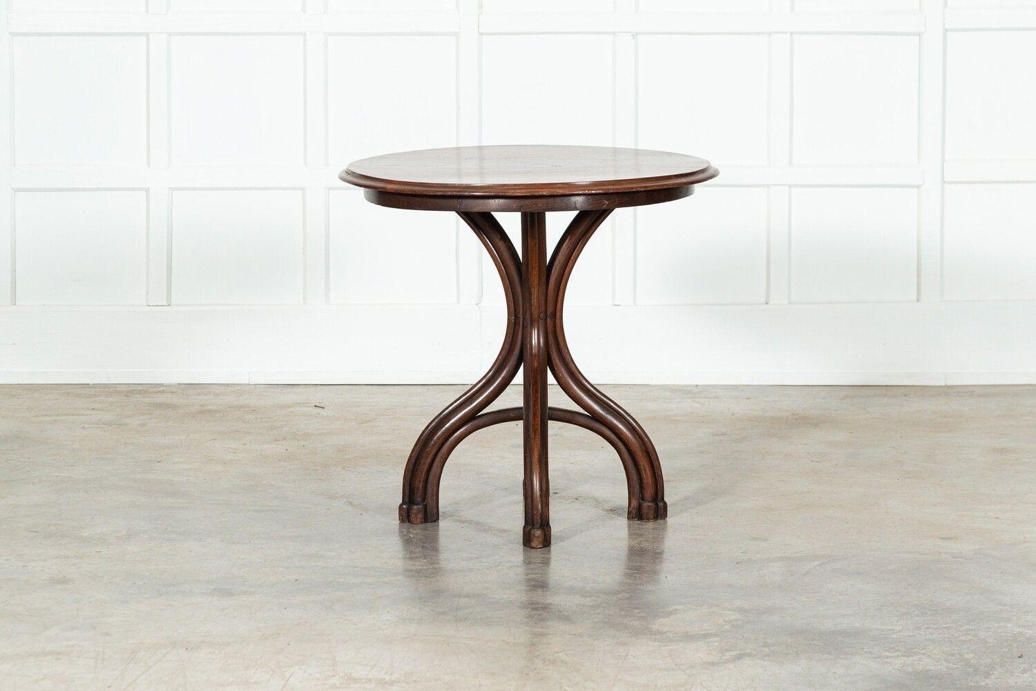Mid 20thC Michael Thonet Mahogany Top Bistro Table For Sale 12