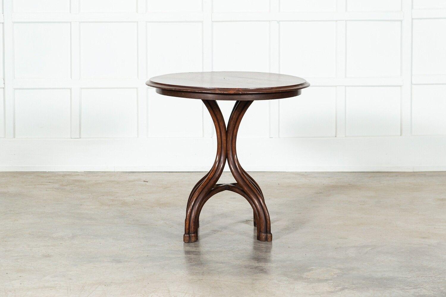 Mid 20thC Michael Thonet Mahogany Top Bistro Table For Sale 2