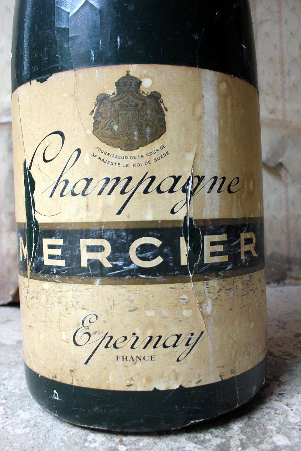 Plaster and Papier Mâché Oversized Advertising Mercier Champagne Bottle 1