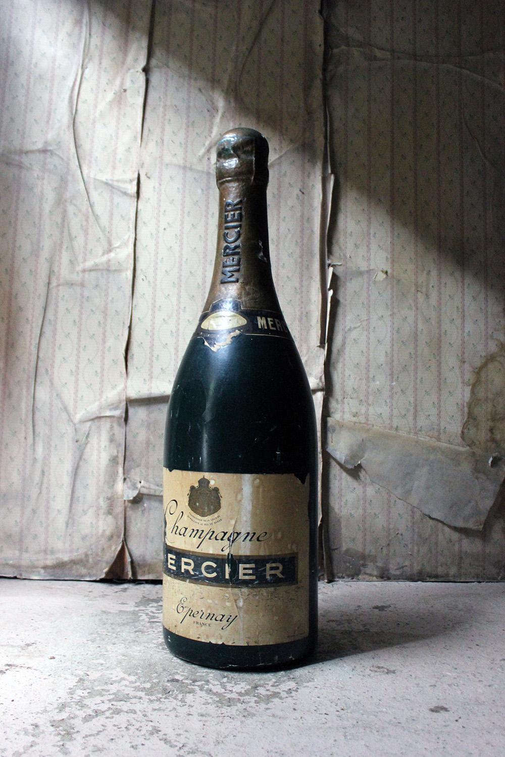 Plaster and Papier Mâché Oversized Advertising Mercier Champagne Bottle 3