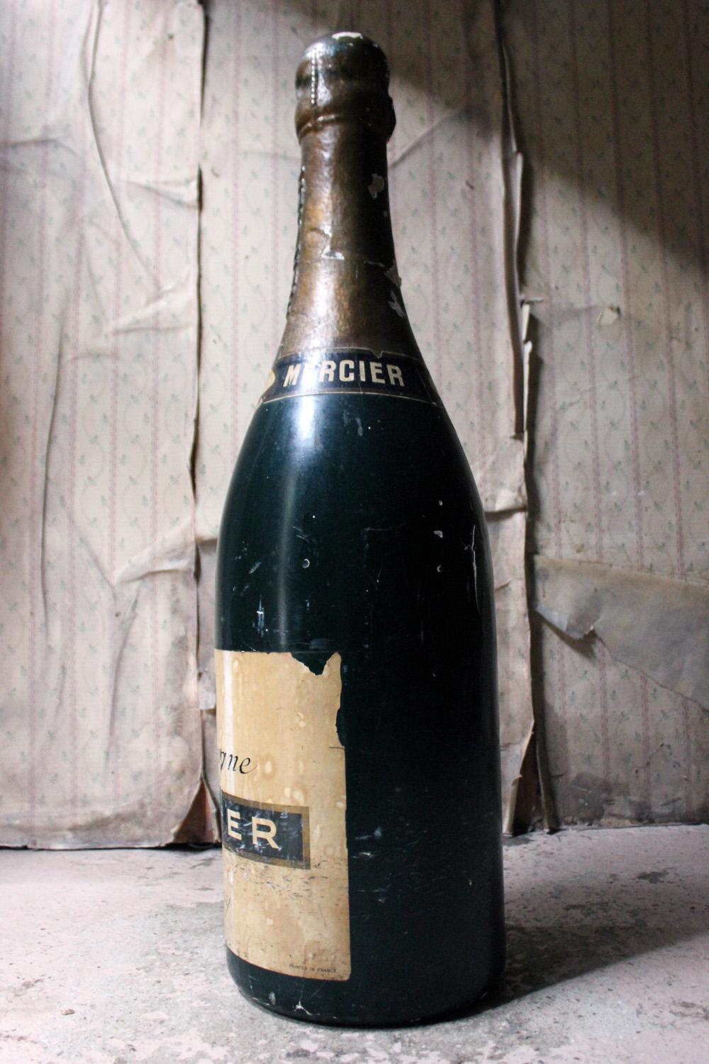 Plaster and Papier Mâché Oversized Advertising Mercier Champagne Bottle 4