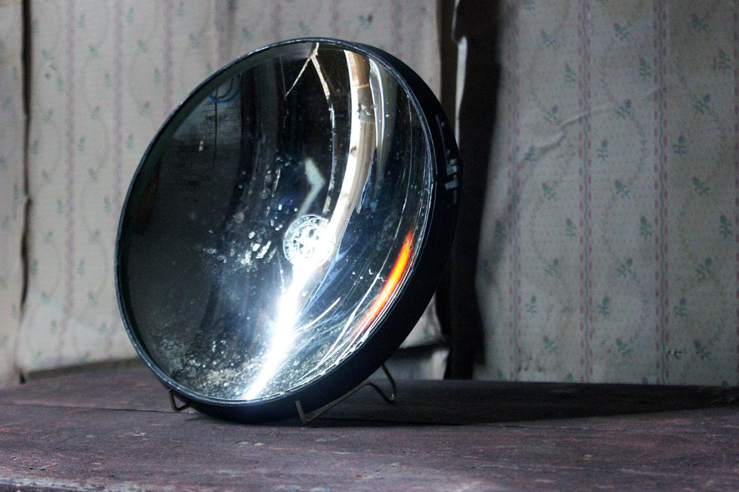 Mid-20th Century WWII Period Parabolic Concave Mirror, No.317 9