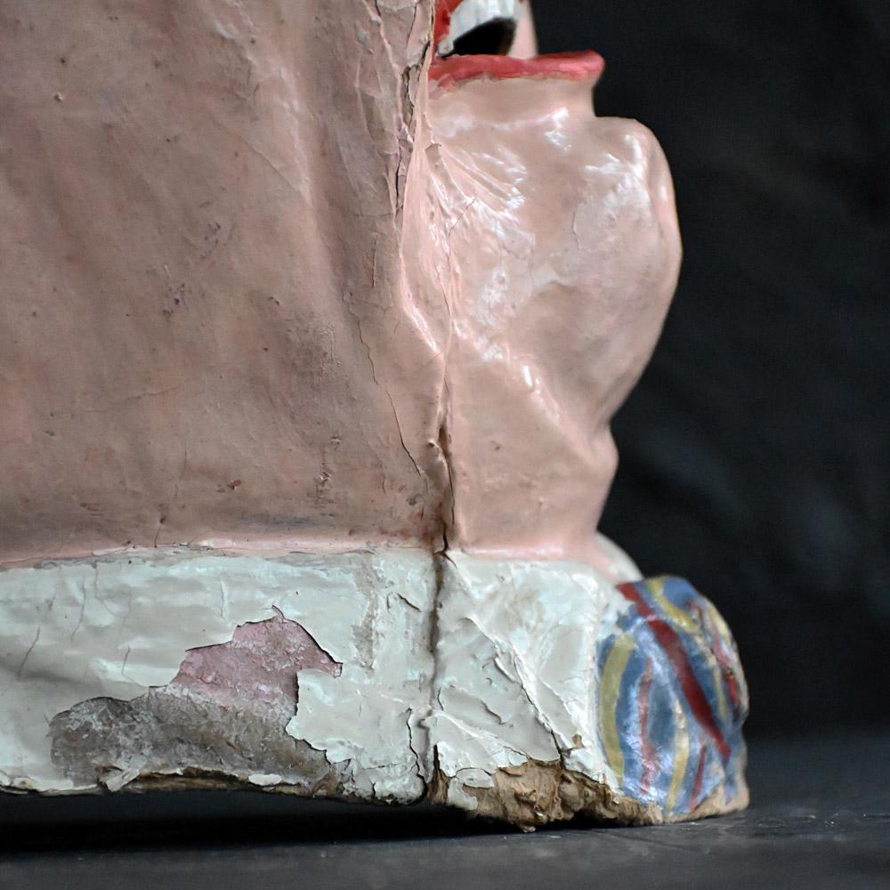 Hand-Carved Mid 20thcentury papier Mache Paris theatre mask of sleepy head