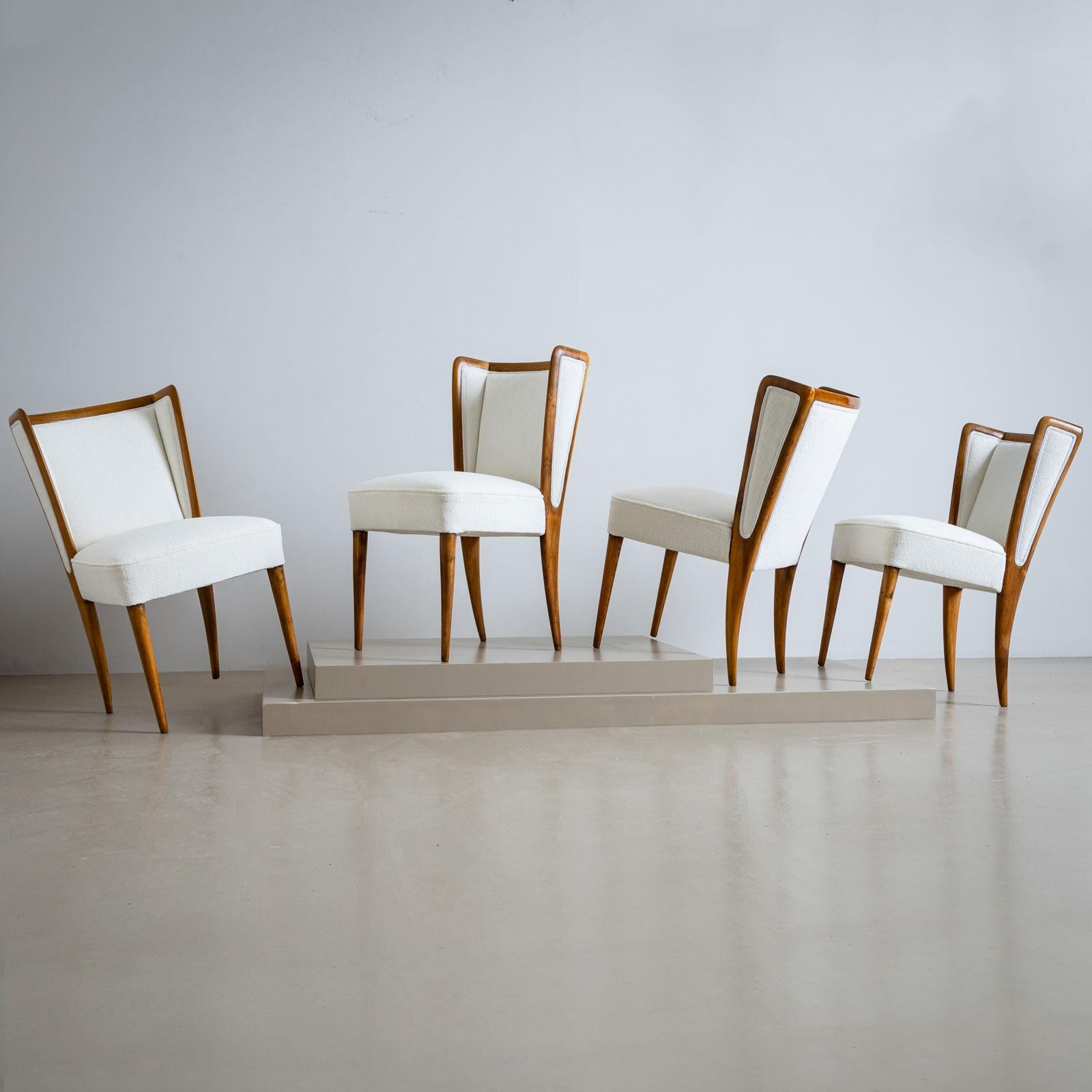 italien Ensemble de six chaises d'appoint du milieu du 20e siècle, Italie en vente