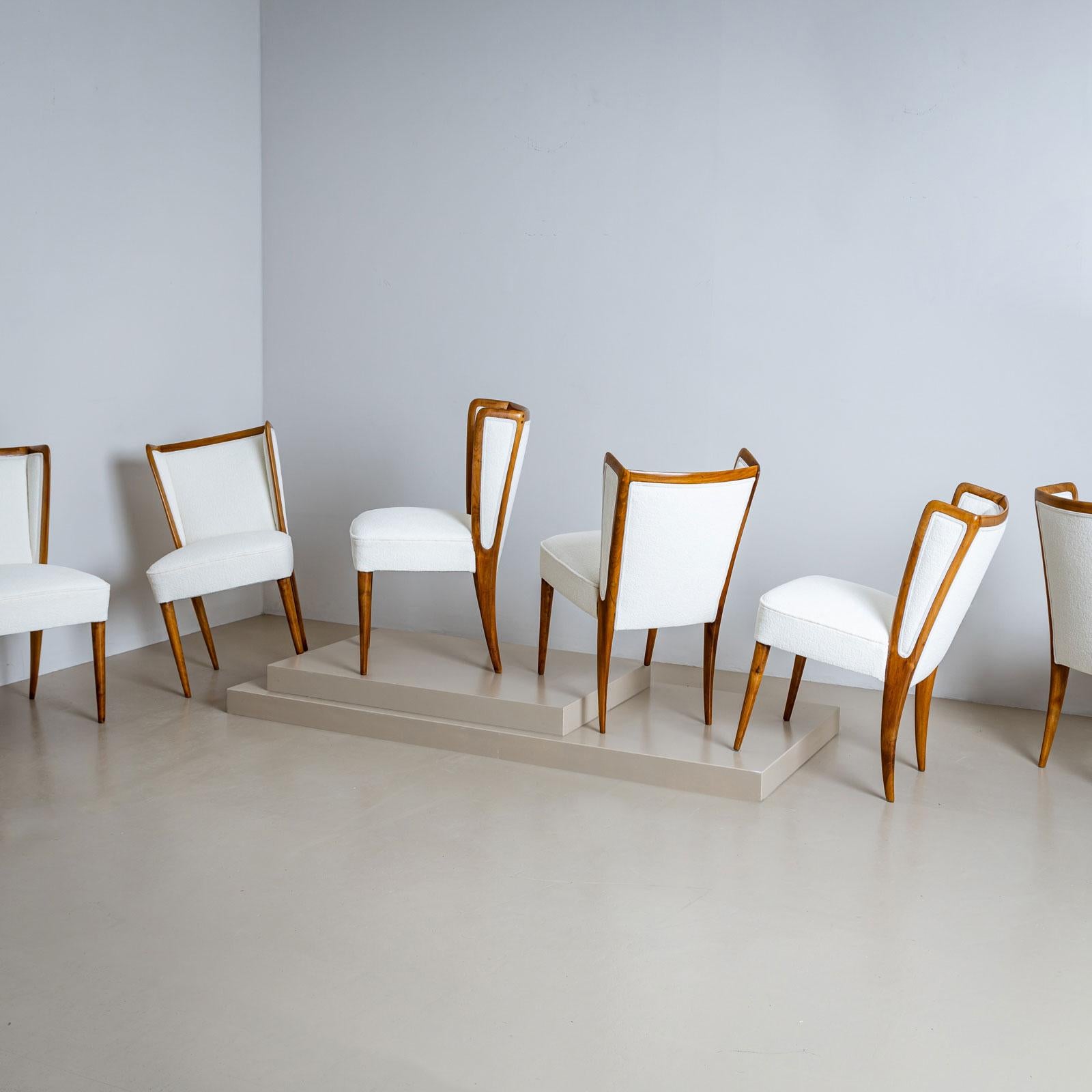 Ensemble de six chaises d'appoint du milieu du 20e siècle, Italie Bon état - En vente à New York, NY
