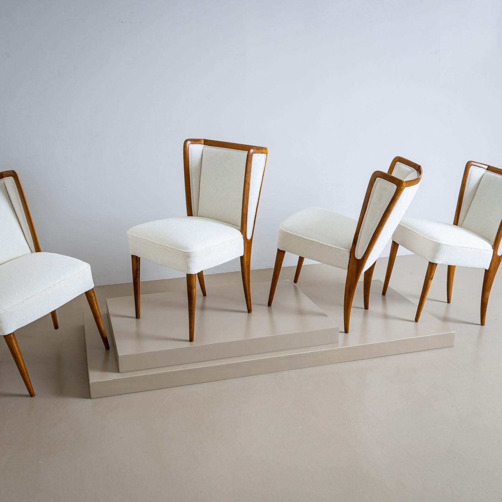 20ième siècle Ensemble de six chaises d'appoint du milieu du 20e siècle, Italie en vente