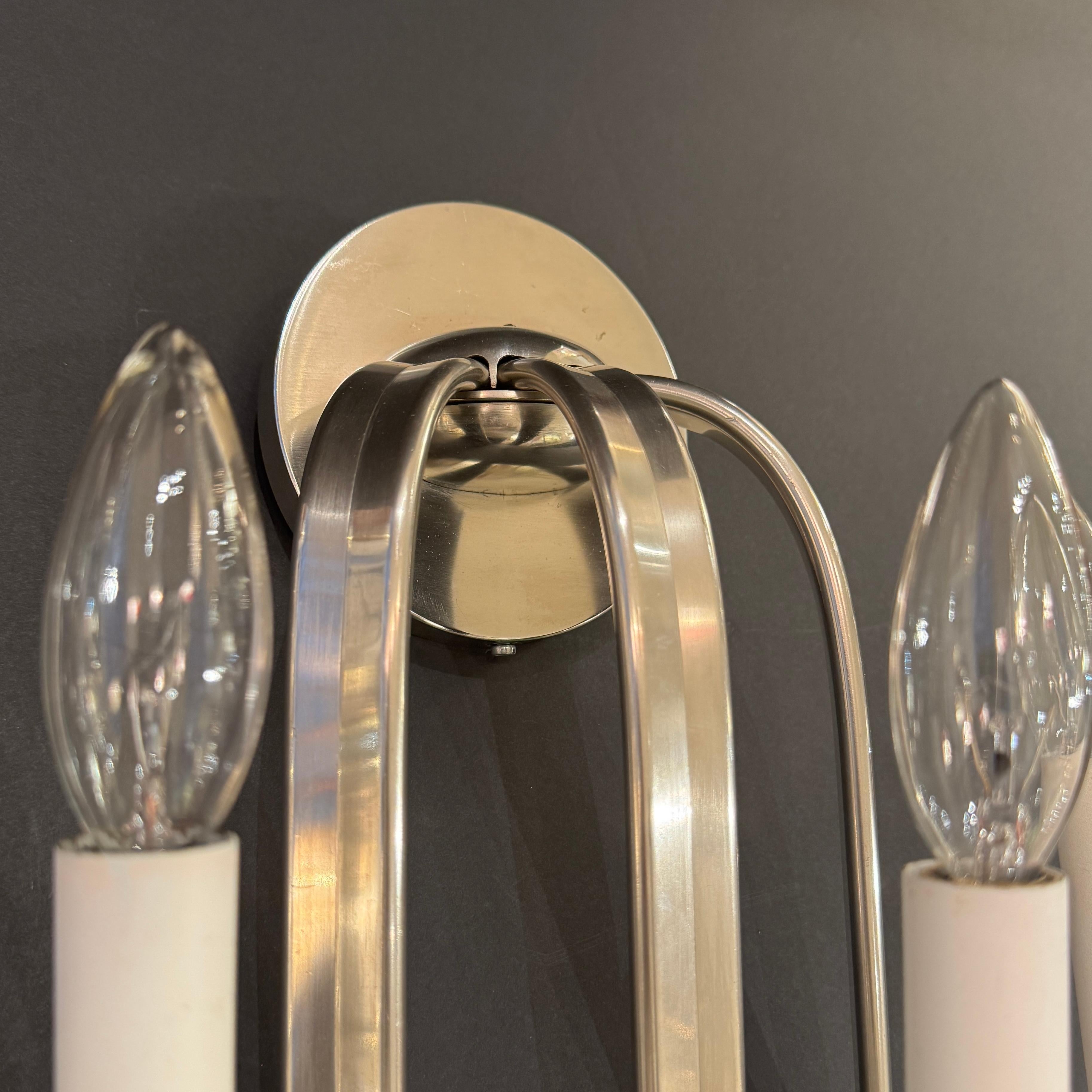 Mid-20th Century Pair Art Deco Period Sconces Germany In Good Condition For Sale In New York, NY