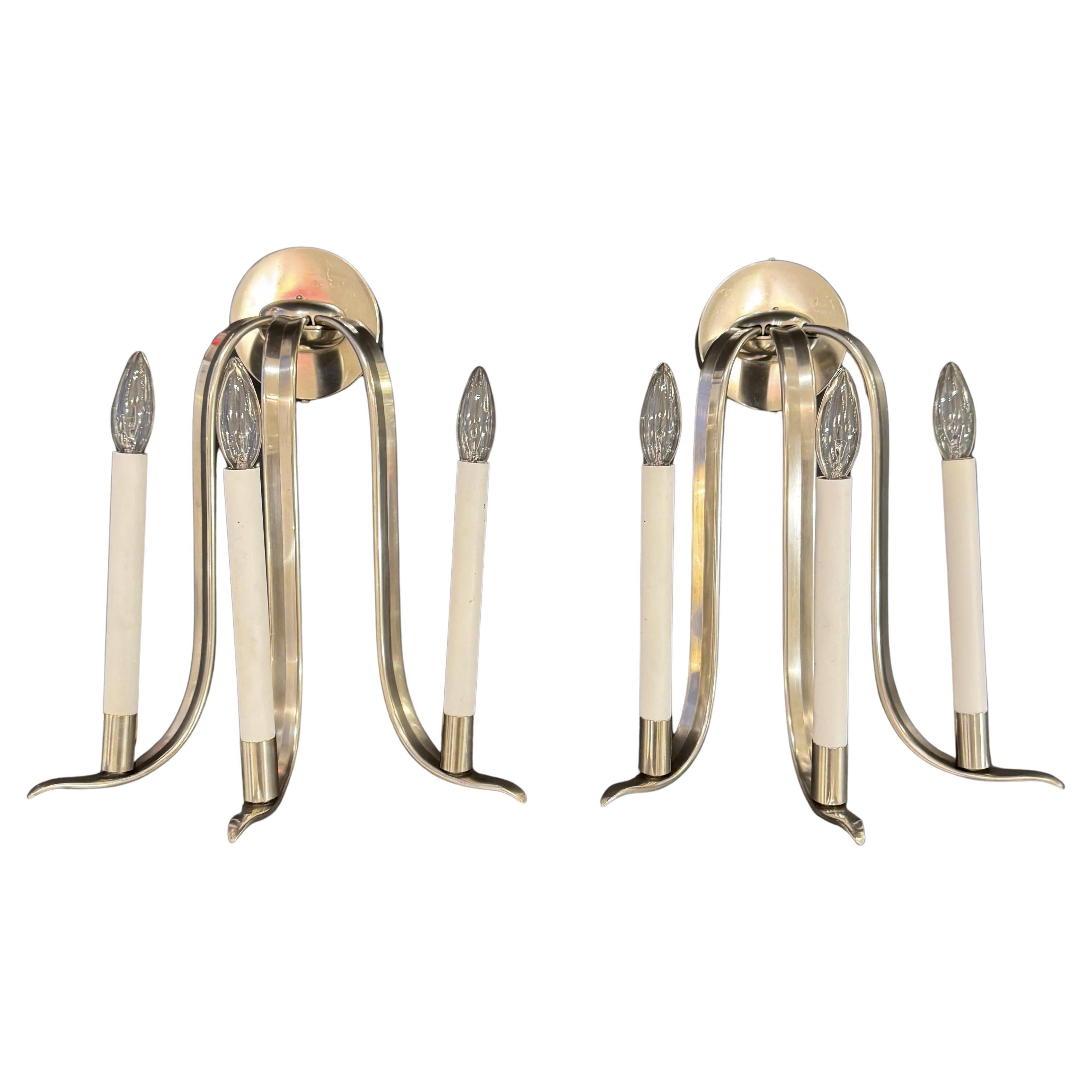 Mid-20th Century Pair Art Deco Period Sconces Germany For Sale