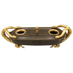 Mid-A 19th Century French Bronze and Ormolu Boat-Shaped Pentray